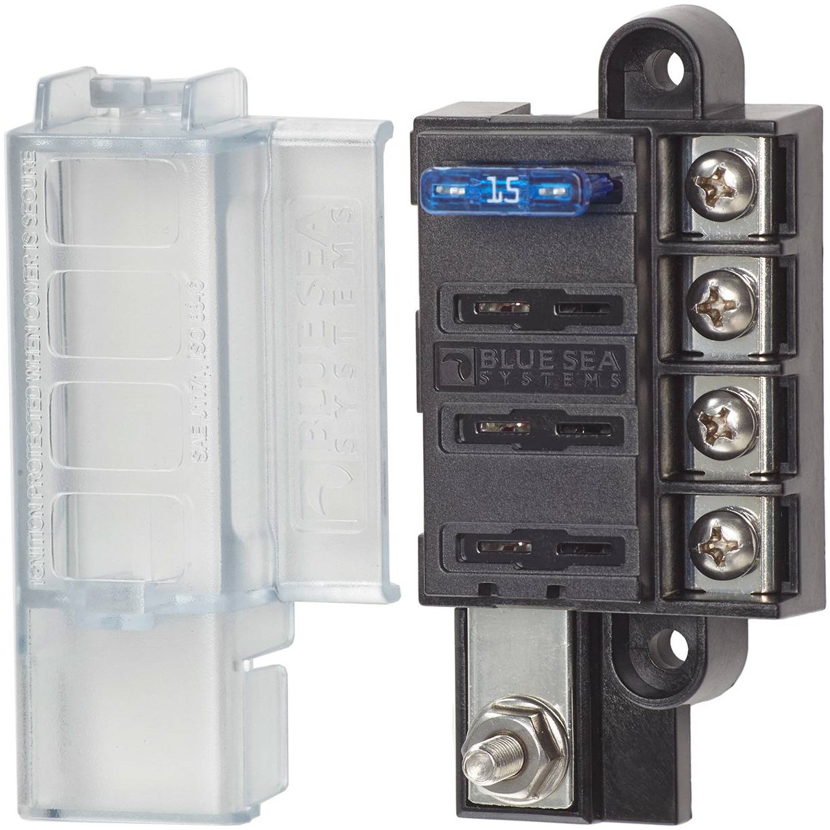 Blue Sea 5045 4 Circuit ST Blade Compact Fuse Blocks