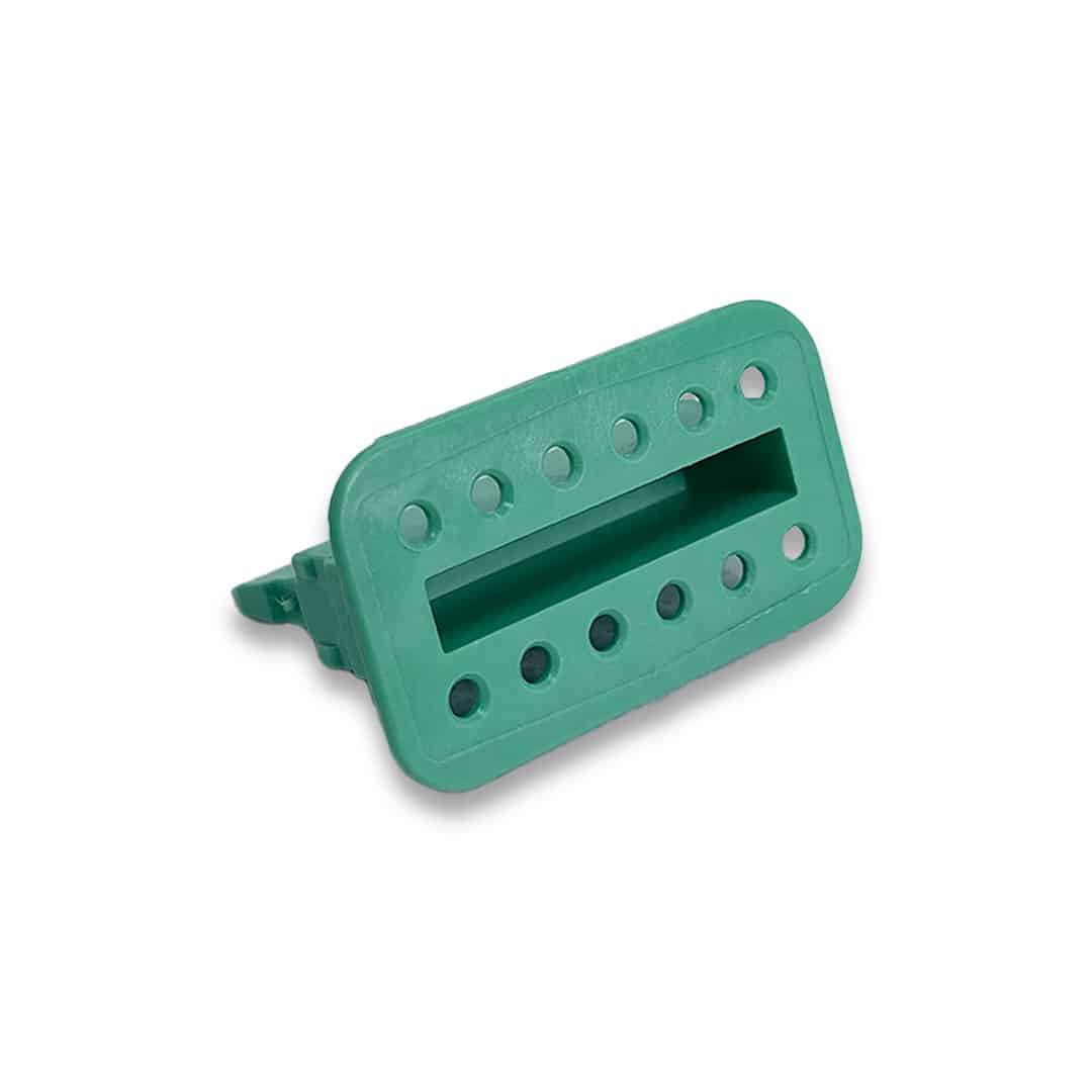 TE Connectivity DEUTSCH W12S-P012 Wedge Lock, 12 Position Plug, Green, SL RET, DT Series