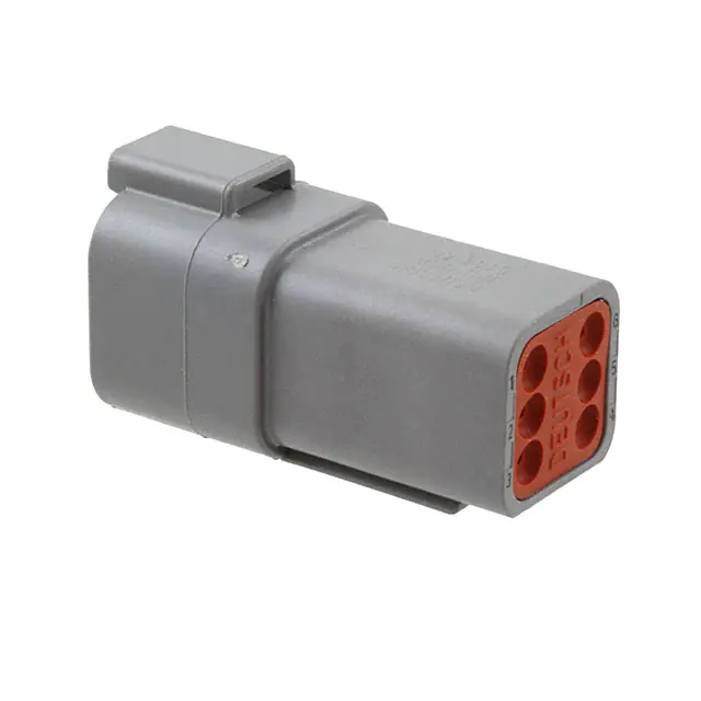 TE Connectivity DEUTSCH DTM04-6P-REC, 6P, GRAY, N