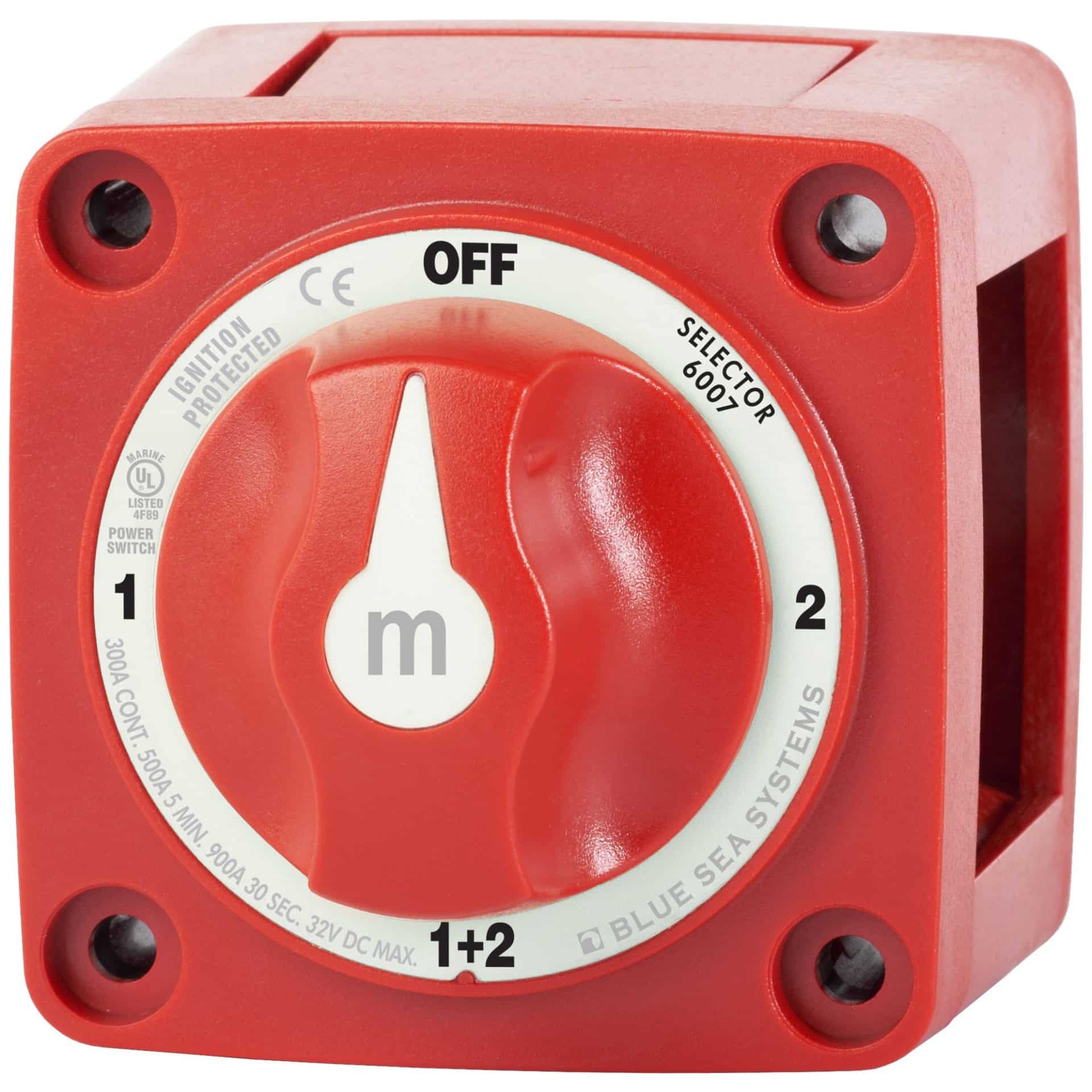 Blue Sea 6007 m-Series Mini Selector Battery Switch - Red