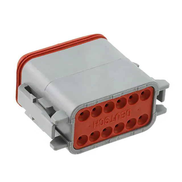 TE Connectivity DEUTSCH DT06-12SA-P012-PLG, 12P, GRY, N, SEAL RET, ENH KEY, A