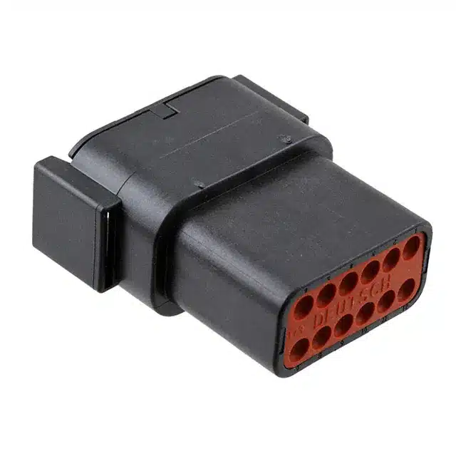 TE Connectivity DEUTSCH DTM04-12PB REC, 12P, BLK, N, B