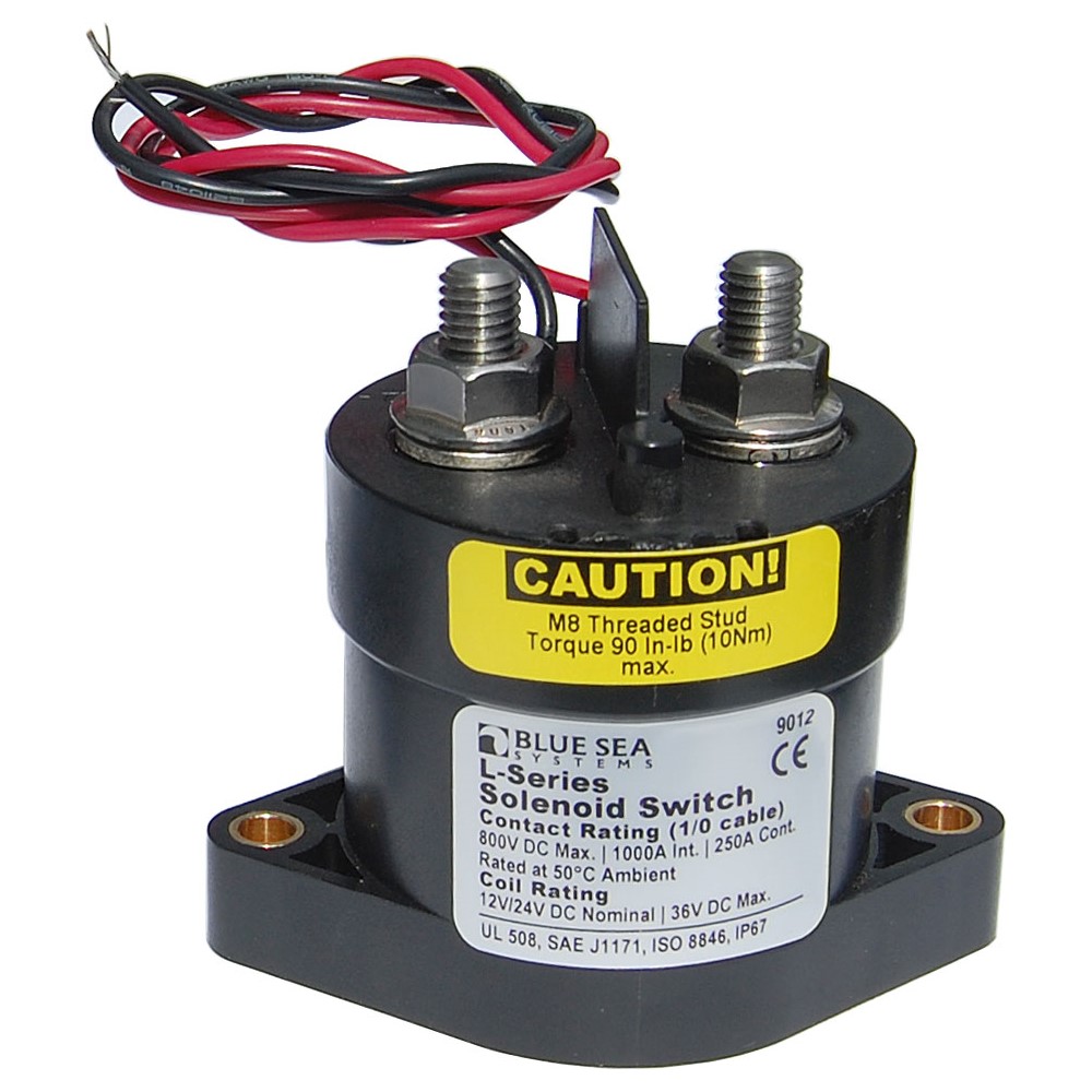 Blue Sea 9012 Solenoid L-Series - 250A 12/24V