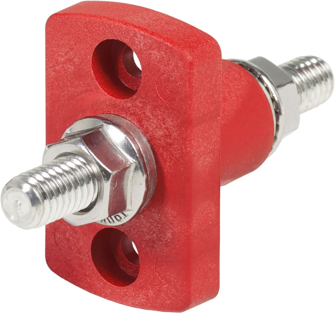 Blue Sea 2204 Terminal Feed Through Connector - 3/8in-16 Studs (Red)