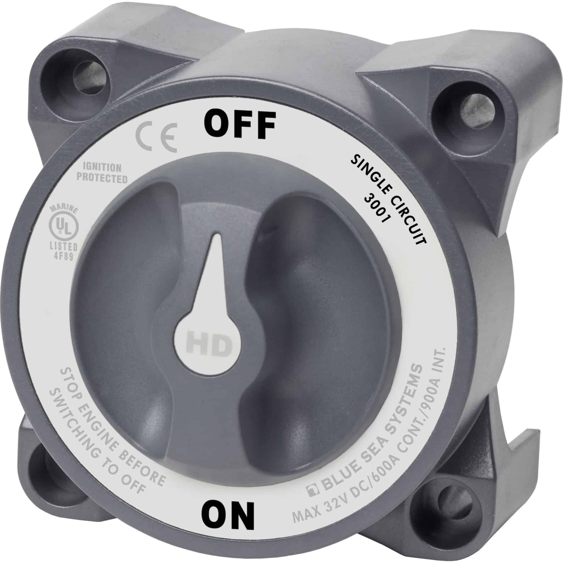 Blue Sea 3001 HD-Series Heavy Duty On-Off Battery Switch with AFD