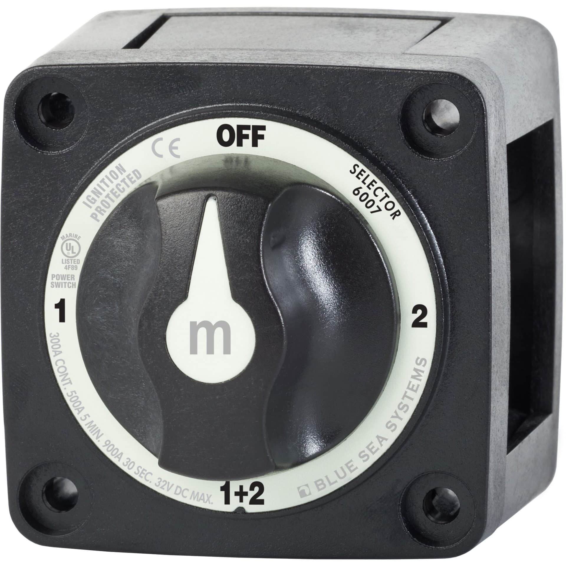 Blue Sea 6007200 m-Series Mini Selector Battery Switch - Black