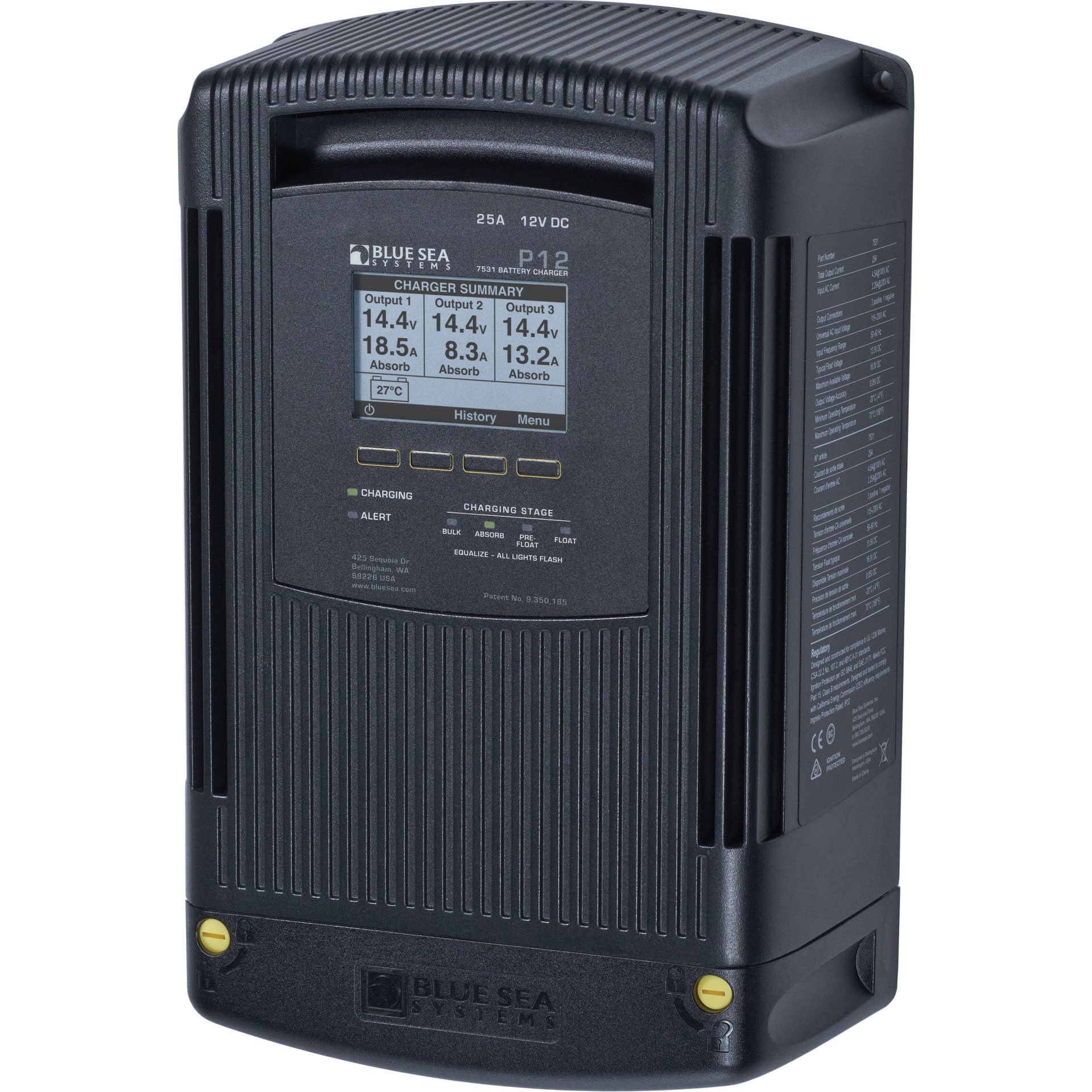 Blue Sea 7531 P12 Battery Charger - 12V DC 25A