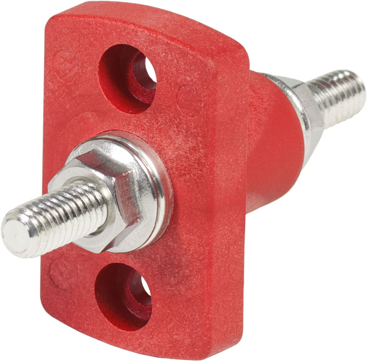 Blue Sea 2202 Terminal Feed Through Connector - 5/16in-18 Studs (Red)
