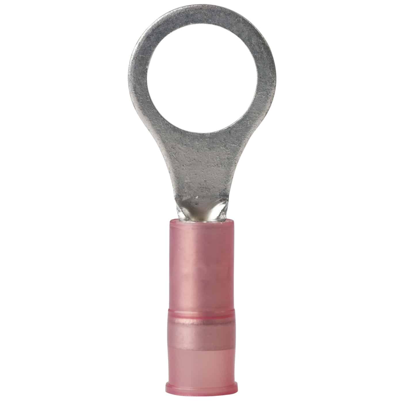 Nylon-Insulated 1/4 Ring Terminal for 22-18AWG