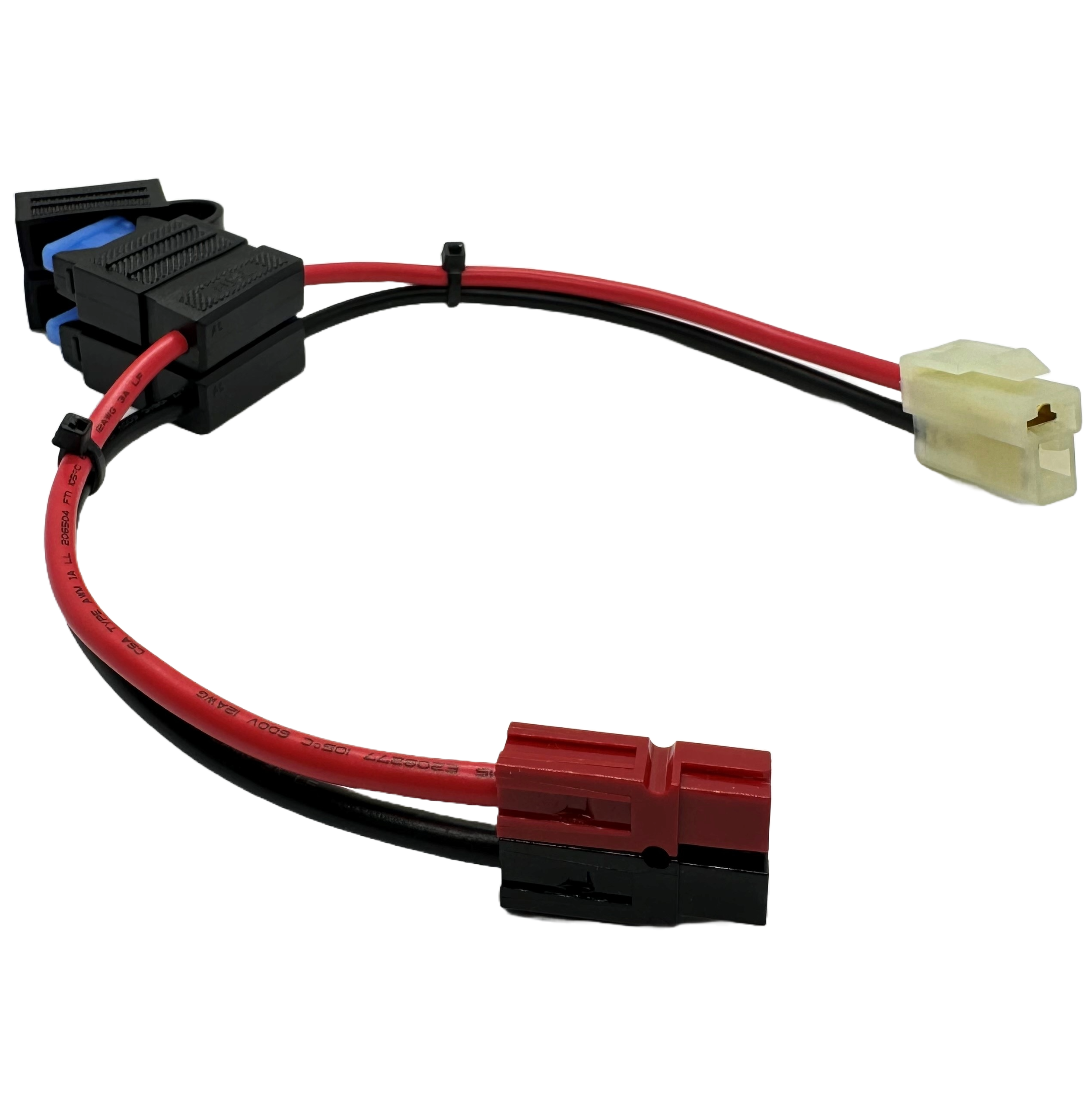 Fused Powerpole® to T Style Connector Adaptor Cable - 12AWG