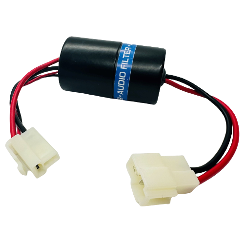 DC Inline Alternator Noise Filter with OEM Style Connectors for VHF/UHF Mobile Radios