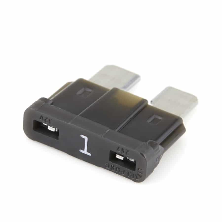 Littelfuse 0287001.PXCN ATO Blade Fuse, 1A, 32VDC, Black
