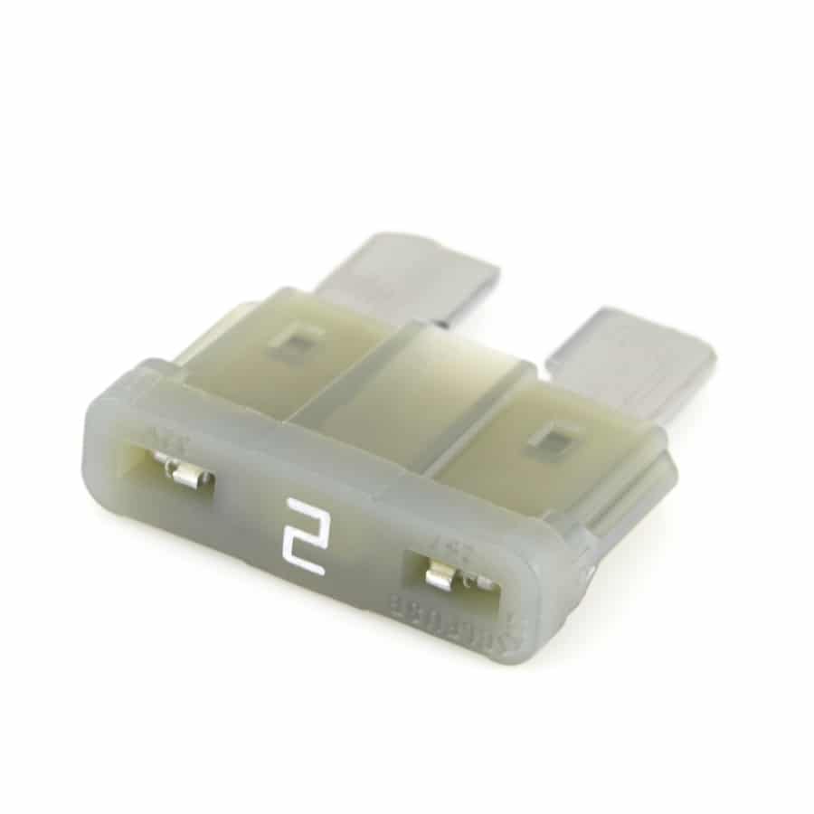 Littelfuse 0287002.PXCN ATO Blade Fuse, 2A, 32VDC, Gray