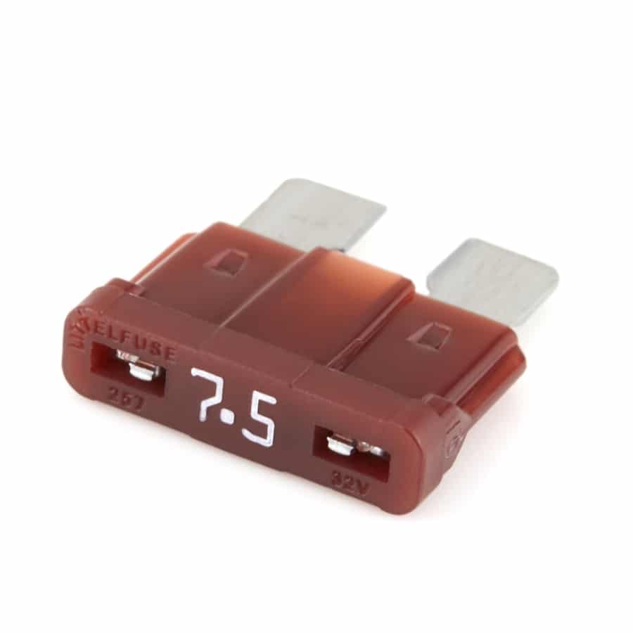 Littelfuse 028707.5.PXCN ATO Blade Fuse, 7.5A, 32VDC, Brown