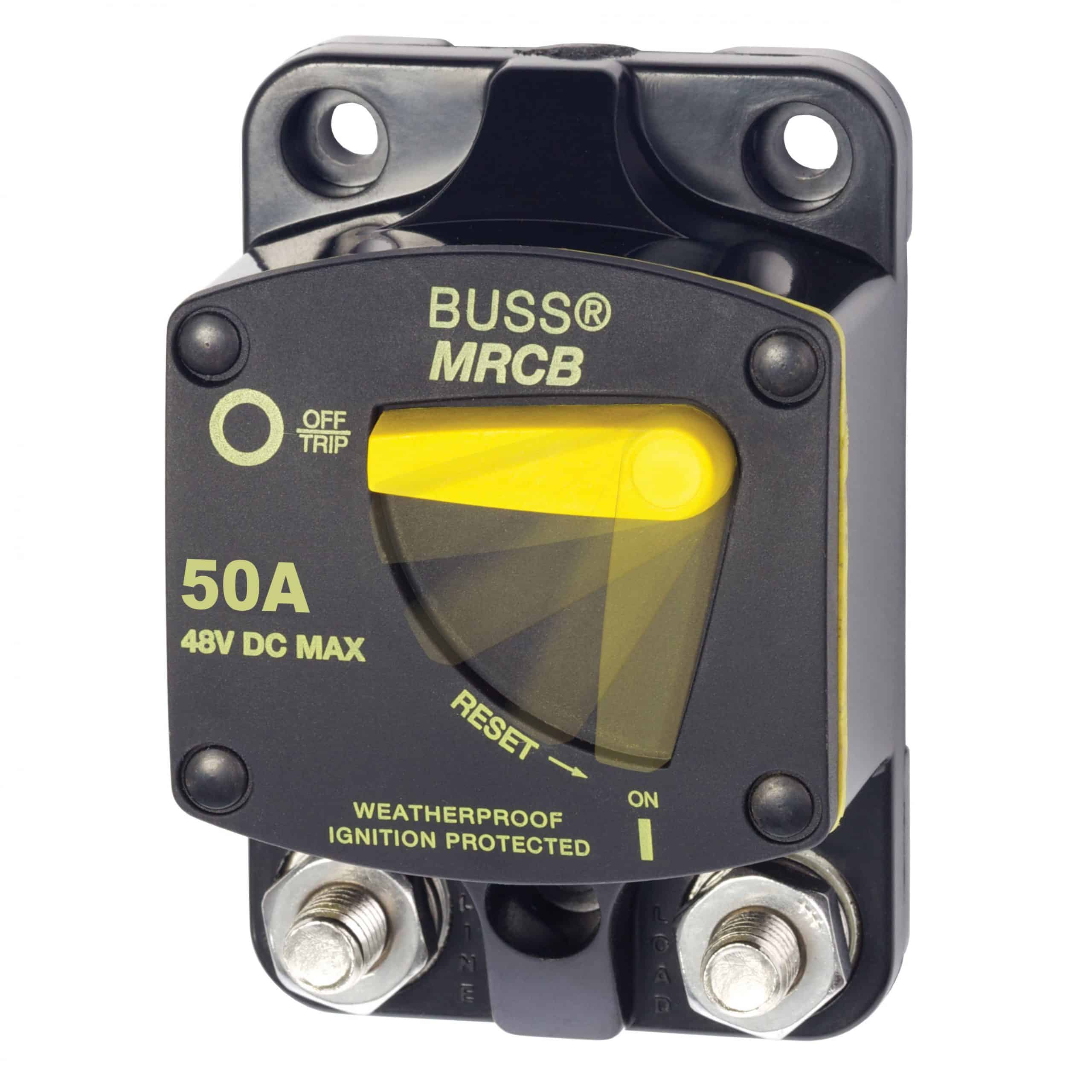 Eaton Bussmann 187 Series Marine-Rated Surface Mount Circuit Breaker - 50A