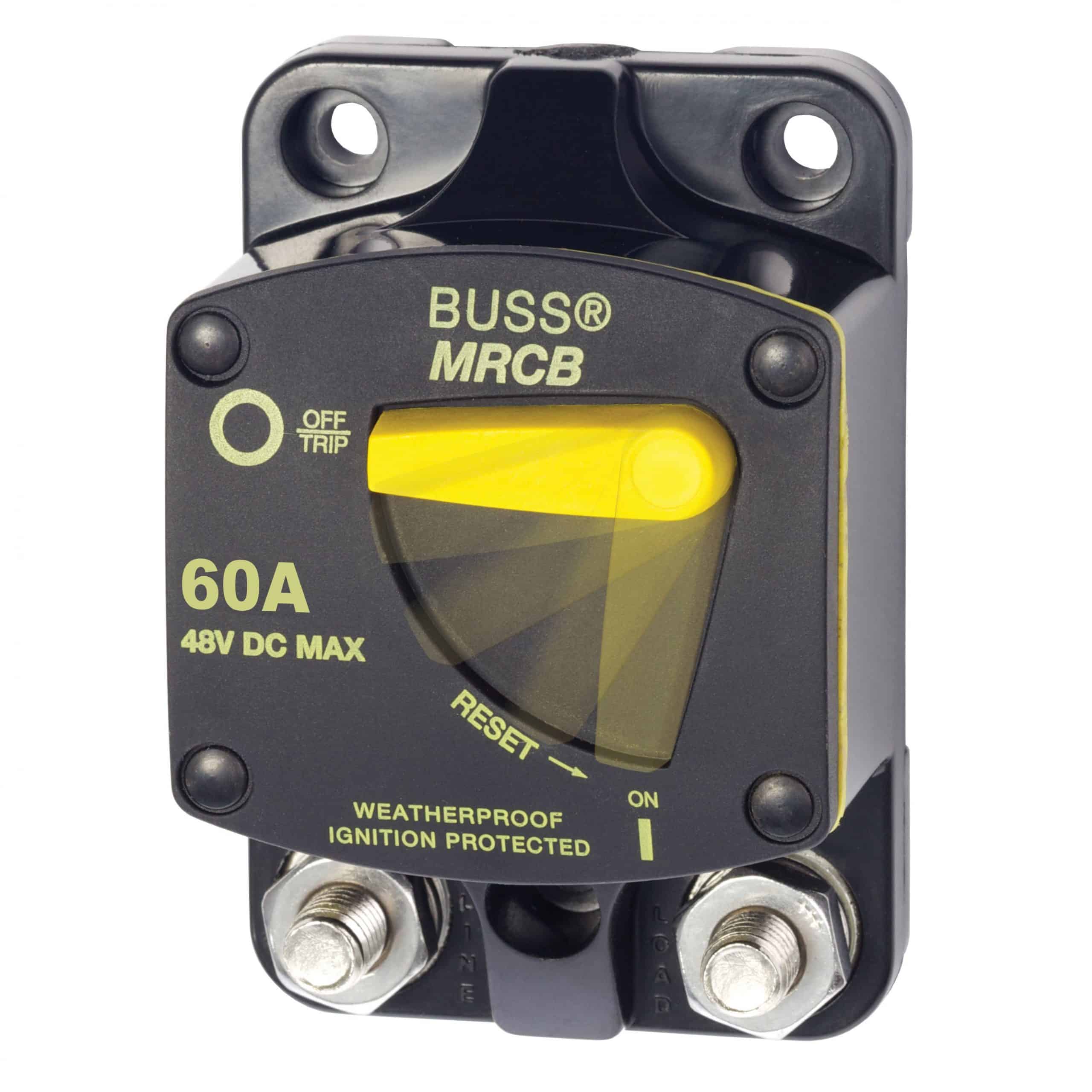 Eaton Bussmann 187 Series Marine-Rated Surface Mount Circuit Breaker - 60A