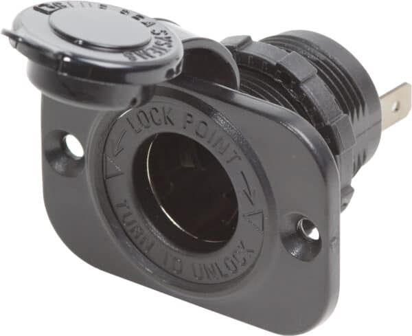 Blue Sea 1011 Dash Socket 12V DC with Watertight Cap