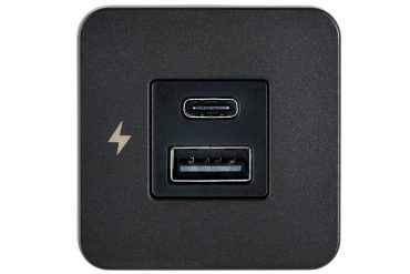 Scanstrut TILE - USB-A / USB-C Interiors Charging Socket 12/24V - Black Bezel