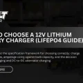 how to choose a 12 volt battery charger